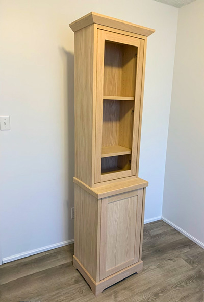 A cabinet built by Megan Culbert