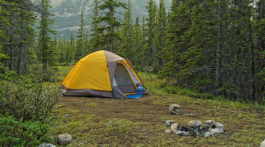 tent in the backcountry
