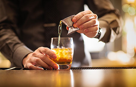 old fashioned made with rye whisky and maple syrup by NAIT ernest's mitch mccaskill