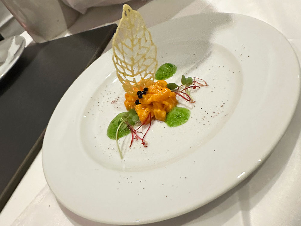 A dish prepared by the NAIT culinary team at the 2024 IKA Culinary Olympics