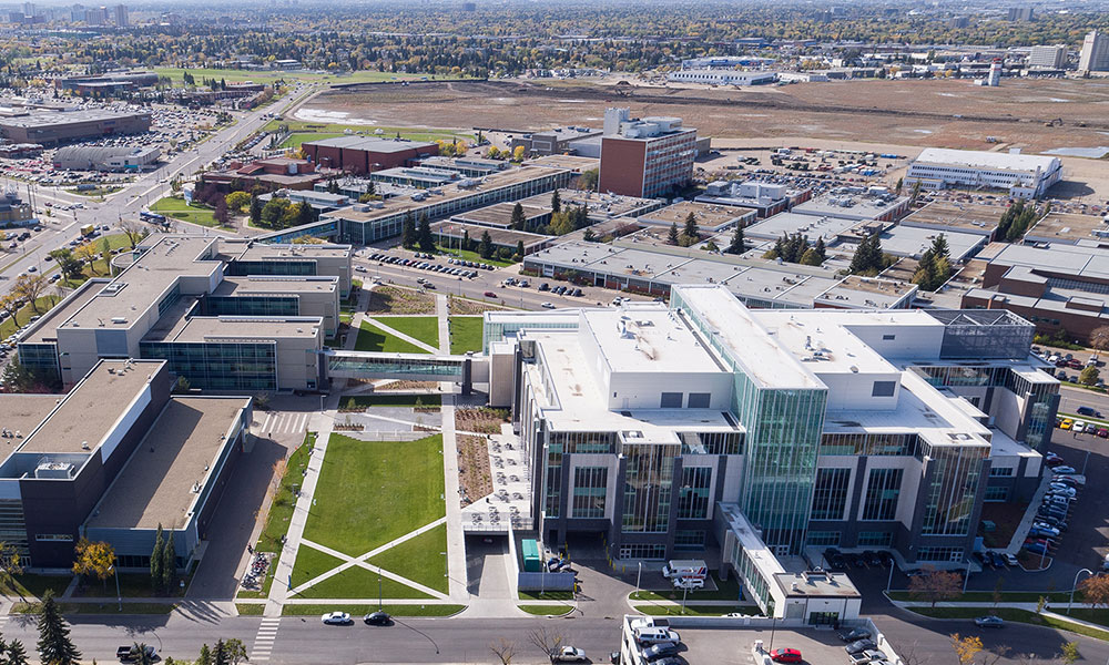 aerial view of NAIT campus