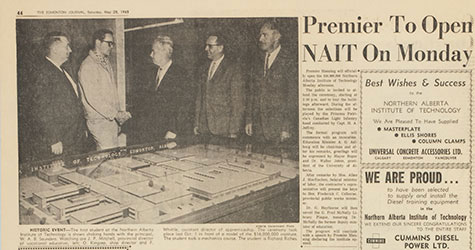 Edmonton Journal, NAIT opens, 1963