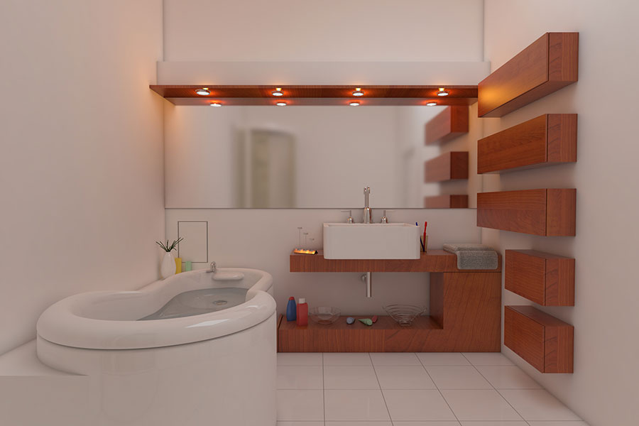 bathroom with ambient light