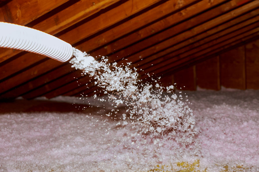 insulating an attic with blow-in insulation