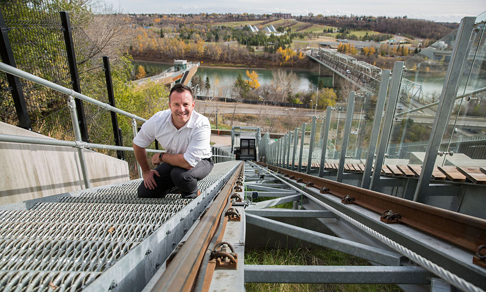 jesse banford, director of facility infrastructure delivery at the City of Edmonton, funicular, construction engineering technology, NAIT