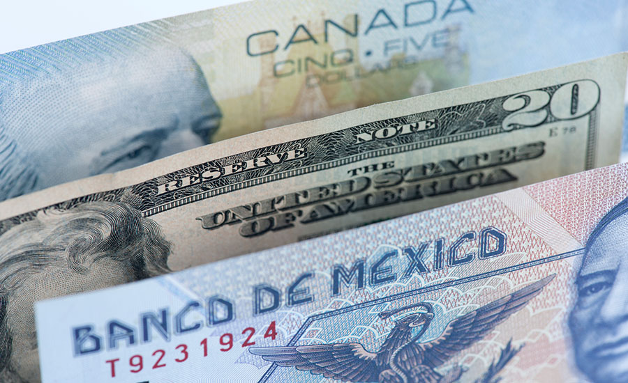 canadian united states mexico money nafta