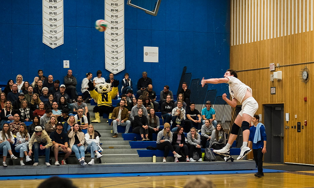 nait men's volleyball player in mid air