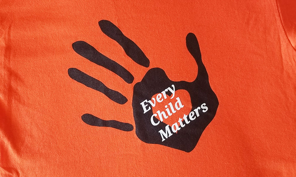 drea halfe's design for the 2023 orange shirt at NAIT