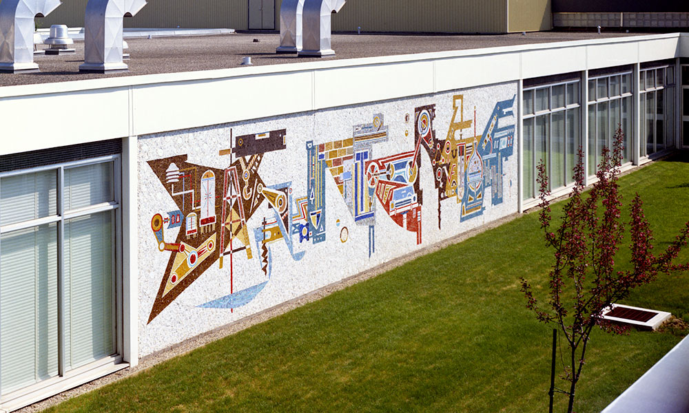 nait technology mosaic seen from above