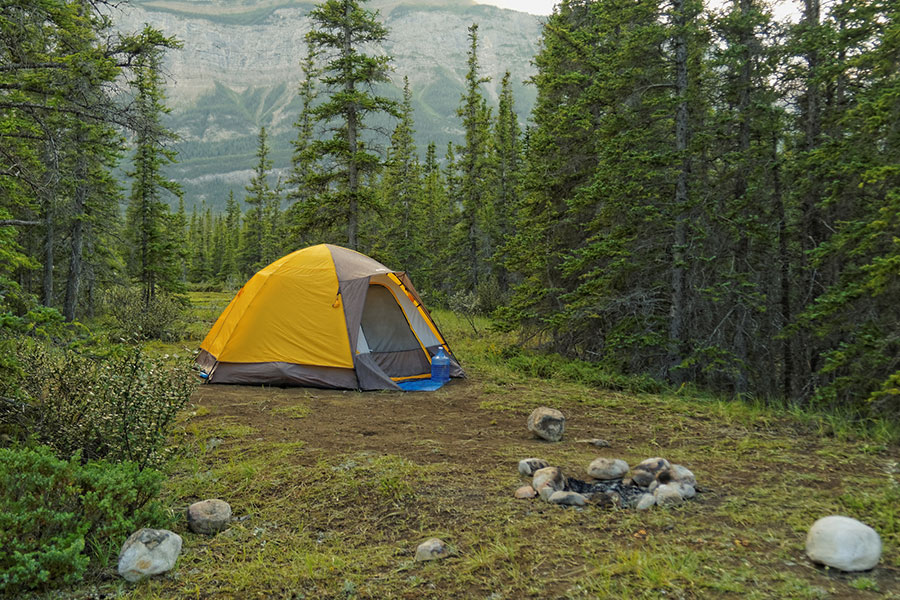 tent in the back country