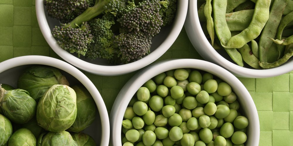 photo of bowls of green vegetables