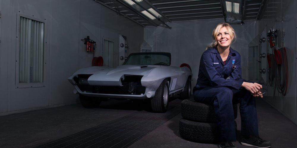 cecile bukmeier, nait auto body technician chair and grad