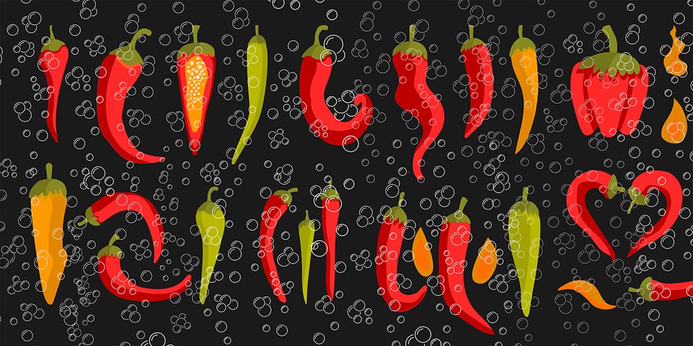 illustration of fermenting peppers